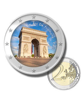 2 Euro Coloured Coin Arc De Triomphe - Paris