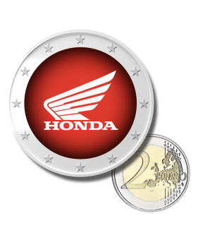 2 Euro Coloured Coin Honda