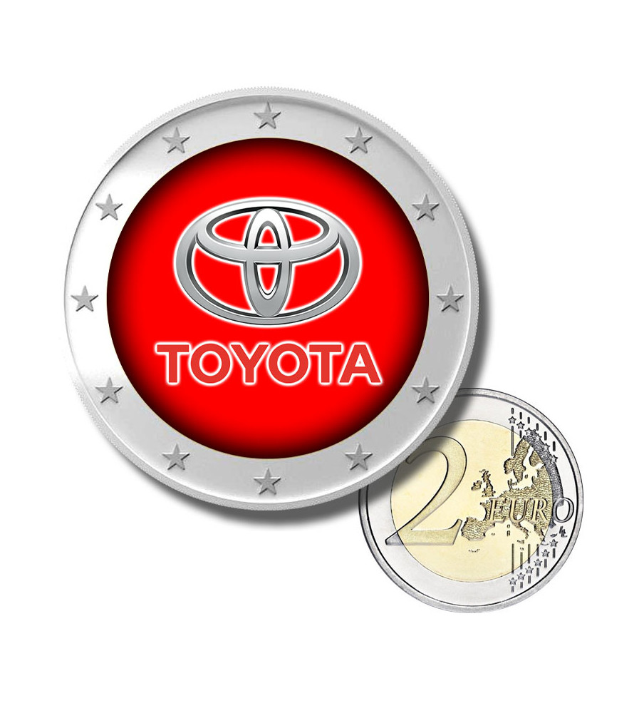 2 Euro Coloured Coin Car Brand - Toyota