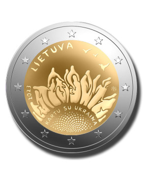 2023 Lithuania Together With Ukraine 2 Euro Coin