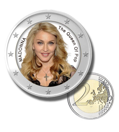 2 Euro Coloured Coin Madonna - The Queen Of Pop