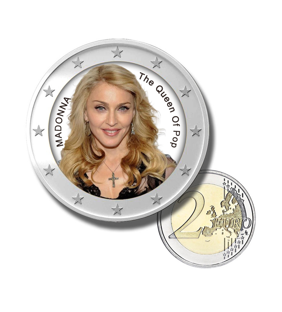 2 Euro Coloured Coin Music Star - Madonna - The Queen Of Pop