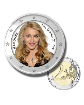 2 Euro Coloured Coin Madonna - The Queen Of Pop