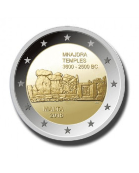 2018 Malta Mnajdra Temple Coin Card 2 Euro Coin