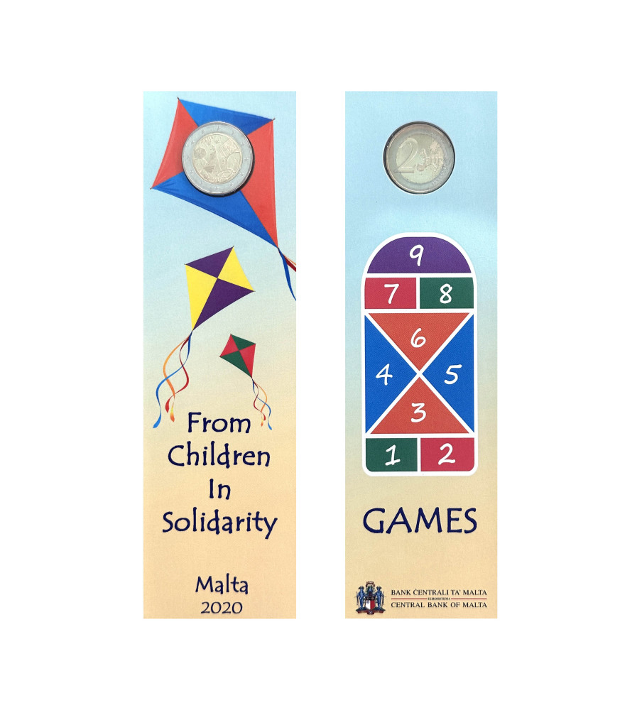 2020 Malta Games Coin Card 2 Euro Coin