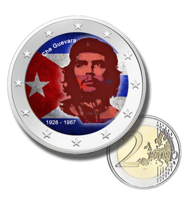 2 Euro Coloured Coin Che Guevara