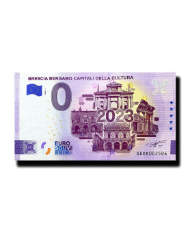 0 Euro Souvenir Banknote Brescia Bergamo Capitali Della Cultura Italy SEER 2023-1