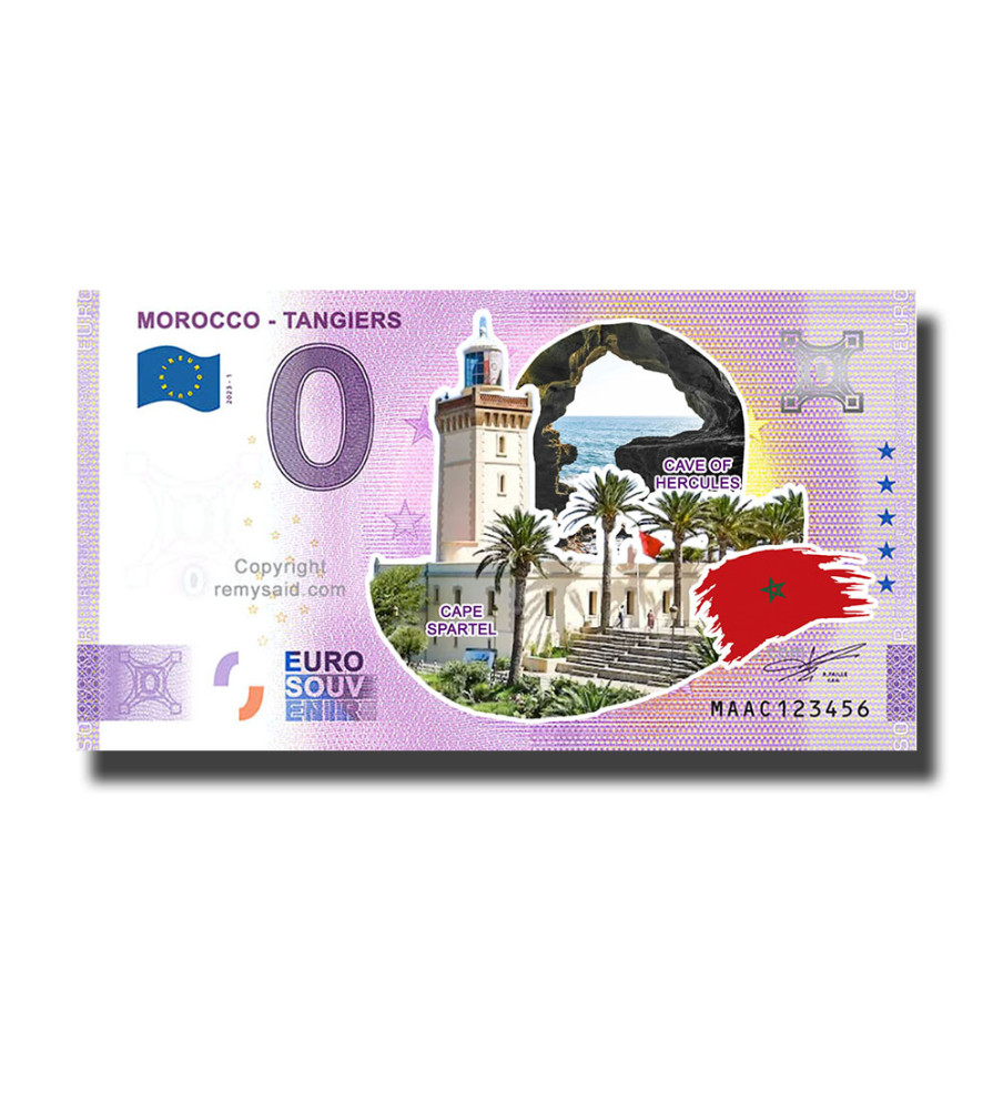 0 Euro Souvenir Banknote Morocco - Tangiers Colour Morocco MAAC 2023-1