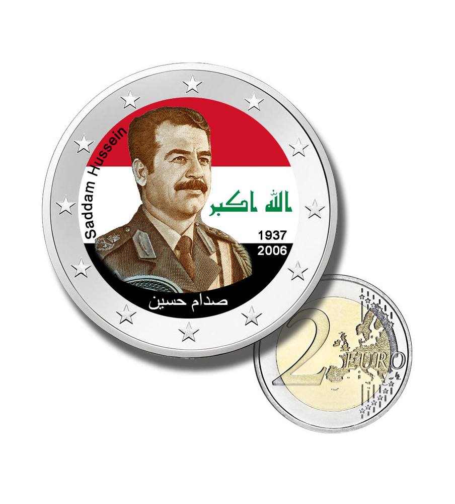 2 Euro Coloured Coin Saddam