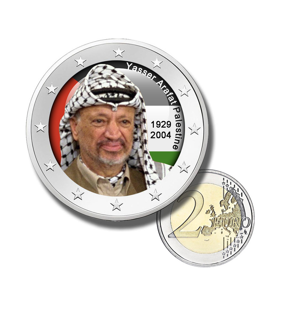 2 Euro Coloured Coin Arafat