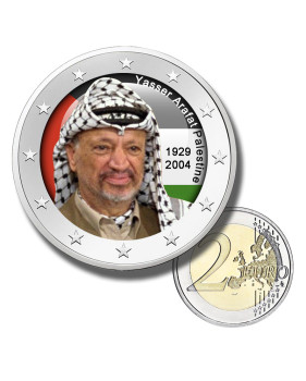 2 Euro Coloured Coin Arafat