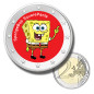 2 Euro Coloured Coin Spongebob