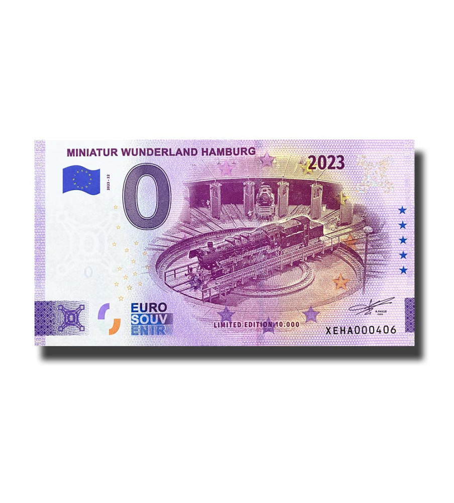 0 Euro Souvenir Banknote Miniatur Wunderland Hamburg Germany XEHA 2023-22