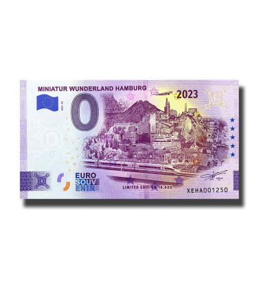 0 Euro Souvenir Banknote Miniatur Wunderland Hamburg Germany XEHA 2023-23