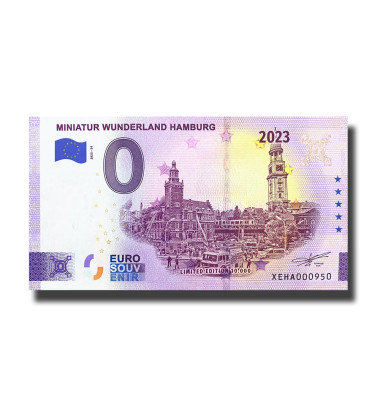 0 Euro Souvenir Banknote Miniatur Wunderland Hamburg Germany XEHA 2023-24