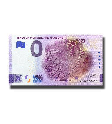 0 Euro Souvenir Banknote Miniatur Wunderland Hamburg Germany XEHA 2023-25