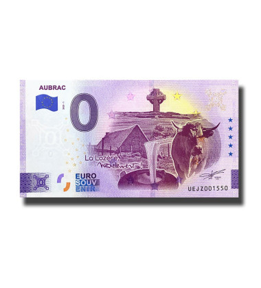 0 Euro Souvenir Banknote Aubrac France UEJZ 2023-1