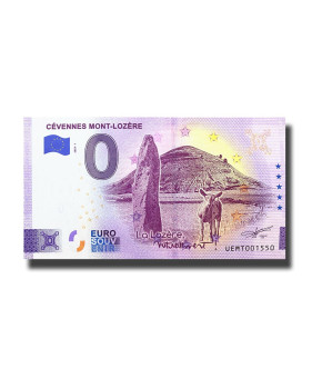 0 Euro Souvenir Banknote Cevennes Mont-Lozere France UEMT 2023-1