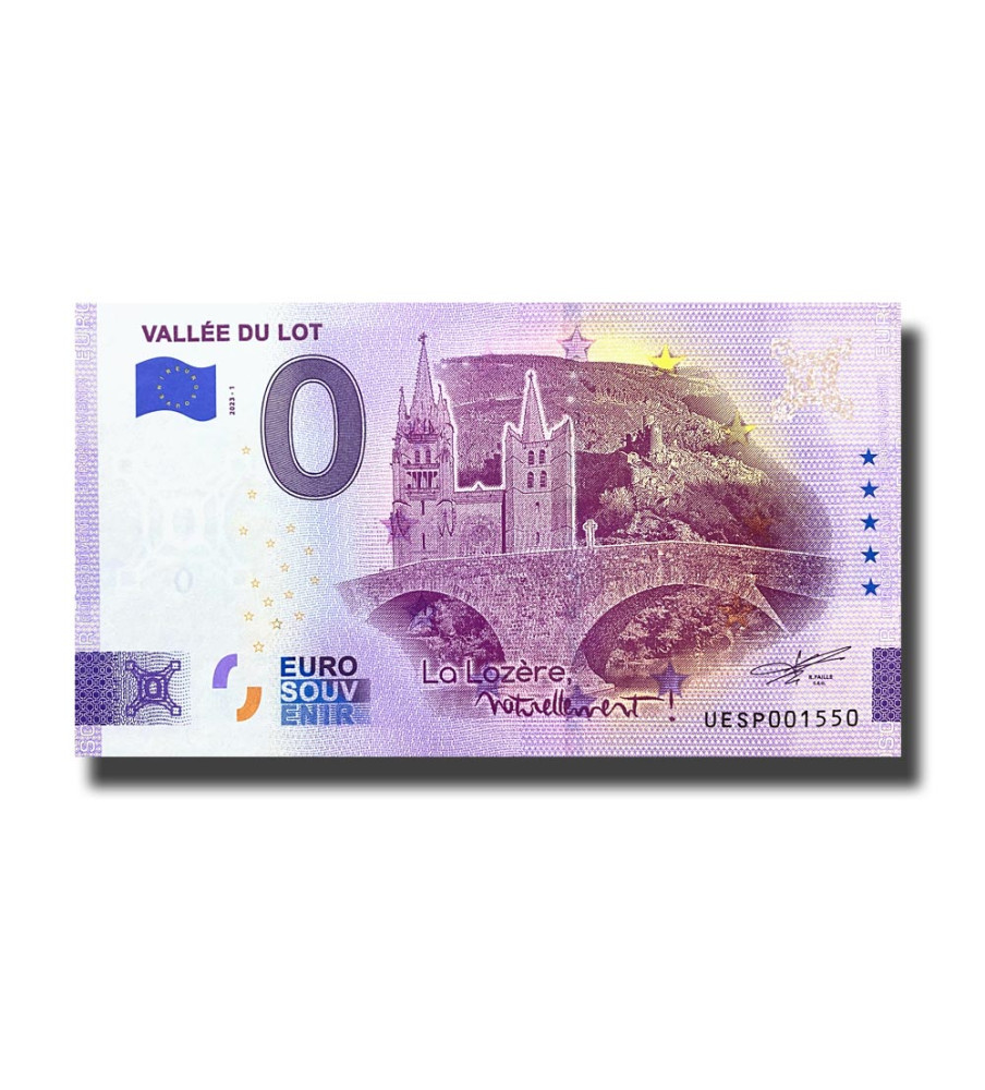 0 Euro Souvenir Banknote Vallee Du Lot France UESP 2023-1