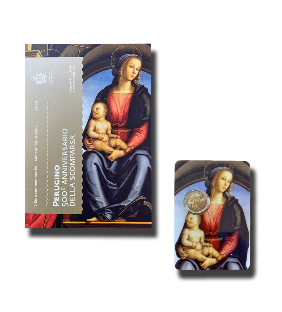 2023 San Marino 500th Anniversary of the Death of Perugino 2 Euro Commemorative Coin
