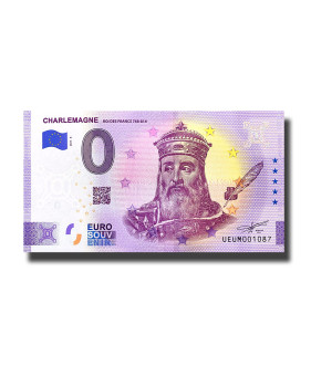 0 Euro Souvenir Banknote Charlemagne France UEUM 2021-8