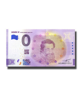 0 Euro Souvenir Banknote Henri IV France UEUM 2021-9
