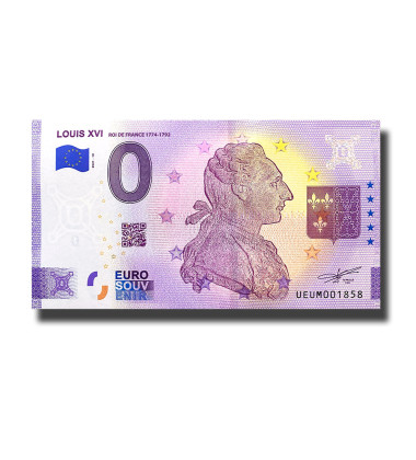 0 Euro Souvenir Banknote Louis XVI France UEUM 2021-10