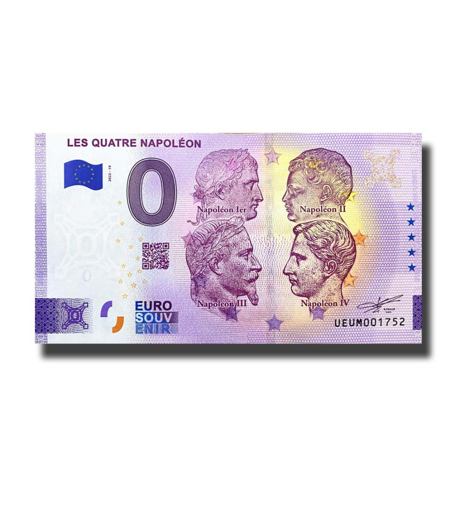 0 Euro Souvenir Banknote Les Quatre Napoleon France UEUM 2022-19