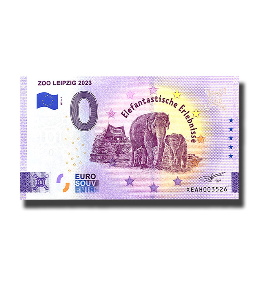 0 Euro Souvenir Banknote Zoo Leipzig 2023 Germany XEAH 2023-7