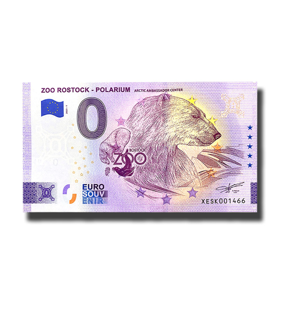 0 Euro Souvenir Banknote Zoo Rostock - Polarium Germany XESK 2023-1