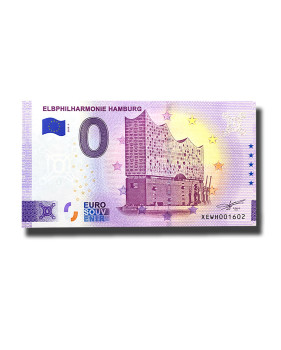 0 Euro Souvenir Banknote Elbphilharmonie Hamburg Germany XEWH 2023-1