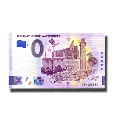 0 Euro Souvenir Banknote Weltnaturerbe Wattenmeer Germany XEWZ 2023-1