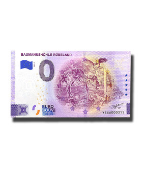 0 Euro Souvenir Banknote Baumannshohle Rubeland Germany XEXA 2023-1