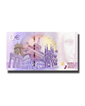 0 Euro Souvenir Banknote Specimen In RED Overprint