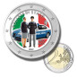 2 Euro Coloured Coin 2022 Italy Polizia Dello Stato
