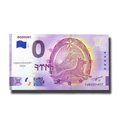 Anniversary 0 Euro Souvenir Banknote Bozkurt Turkey TUBG 2021-1