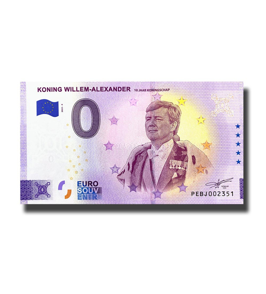 0 Euro Souvenir Banknote Koning Willem-Alexander Netherlands PEBJ 2023-4