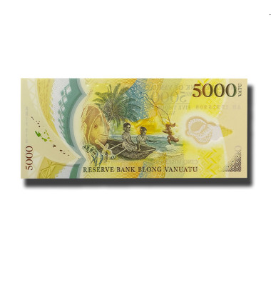 2017 Vanuatu 5000 Vatu Polymer Banknote The Republic of Vanuatu Uncirculated