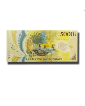 2017 Vanuatu 5000 Vatu Polymer Banknote The Republic of Vanuatu Uncirculated