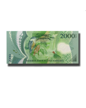 2014 Vanuatu 2000 Vatu Polymer Banknote The Republic of Vanuatu Uncirculated