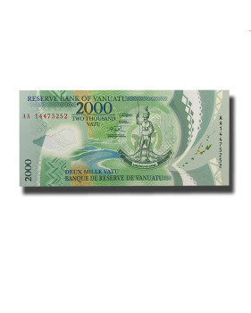 2014 Vanuatu 2000 Vatu Polymer Banknote The Republic of Vanuatu Uncirculated