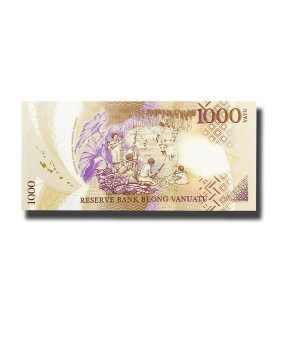 2014 Vanuatu 1000 Vatu Polymer Banknote The Republic of Vanuatu Uncirculated