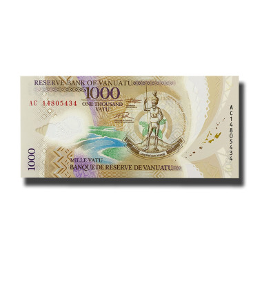 2014 Vanuatu 1000 Vatu Polymer Banknote The Republic of Vanuatu Uncirculated