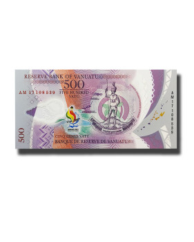 2017 Vanuatu 500 Vatu Polymer Banknote The Republic of Vanuatu Mini Games Uncirculated