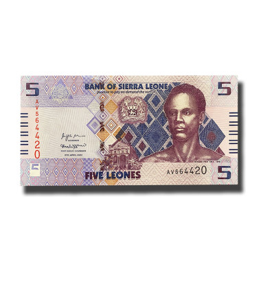 2022 Sierra Leone Set of 5 Leones Banknotes 1 2 5 10 20 Uncirculated