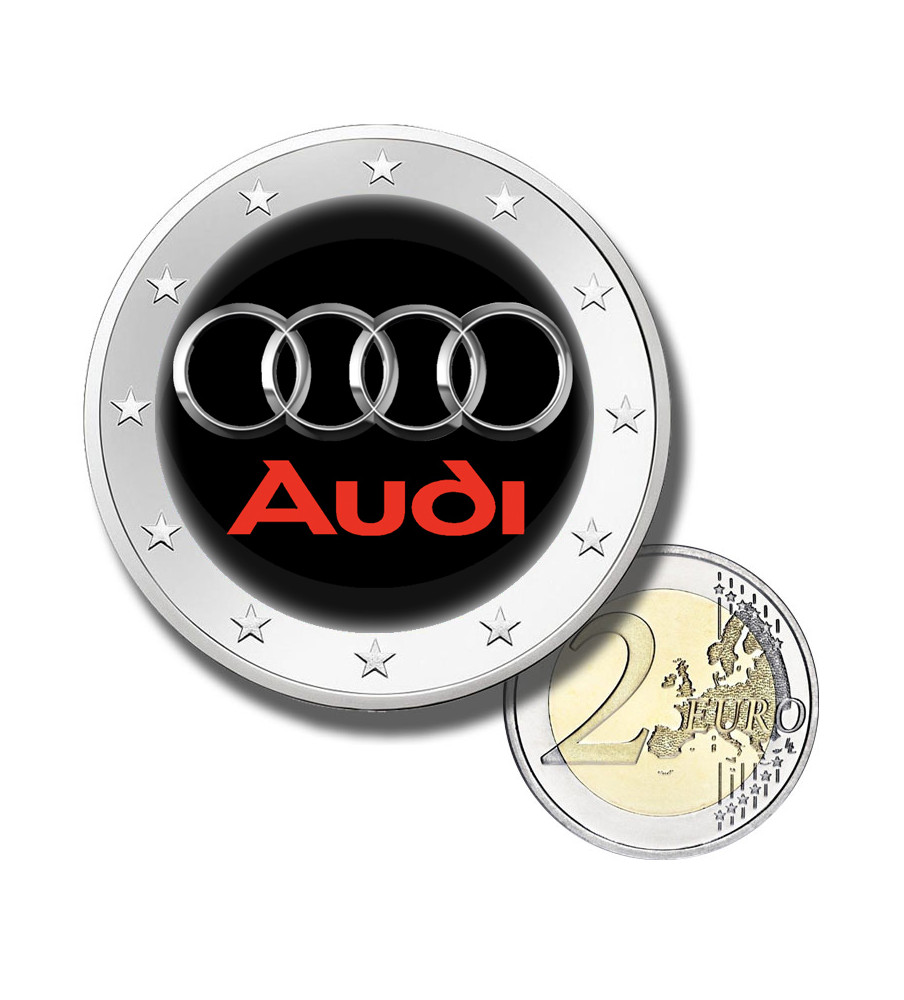 2 Euro Coloured Coin Car Brand - Audi