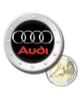 2 Euro Coloured Coin Car Brand - Audi