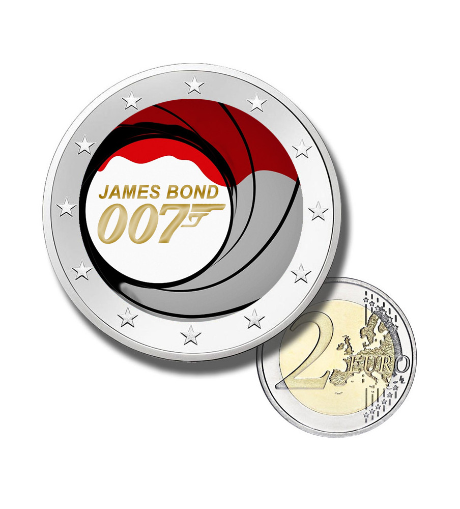 2 Euro Coloured Coin James Bond - Agent 007