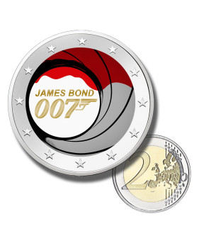 2 Euro Coloured Coin James Bond - Agent 007