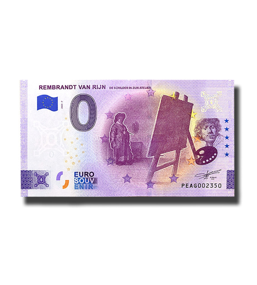 0 Euro Souvenir Banknote Rembrandt Van Rijn Netherlands PEAG 2023-7